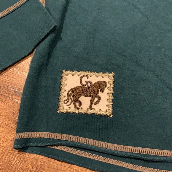 Goode Rider long sleeve quarter button down riding top - Picture 5 of 12